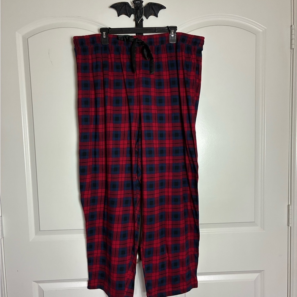Torrid Pajama Bottoms Red & Blue Vintage Plaid, Soft, Stretchy Waist NWT 3X - Picture 4 of 10